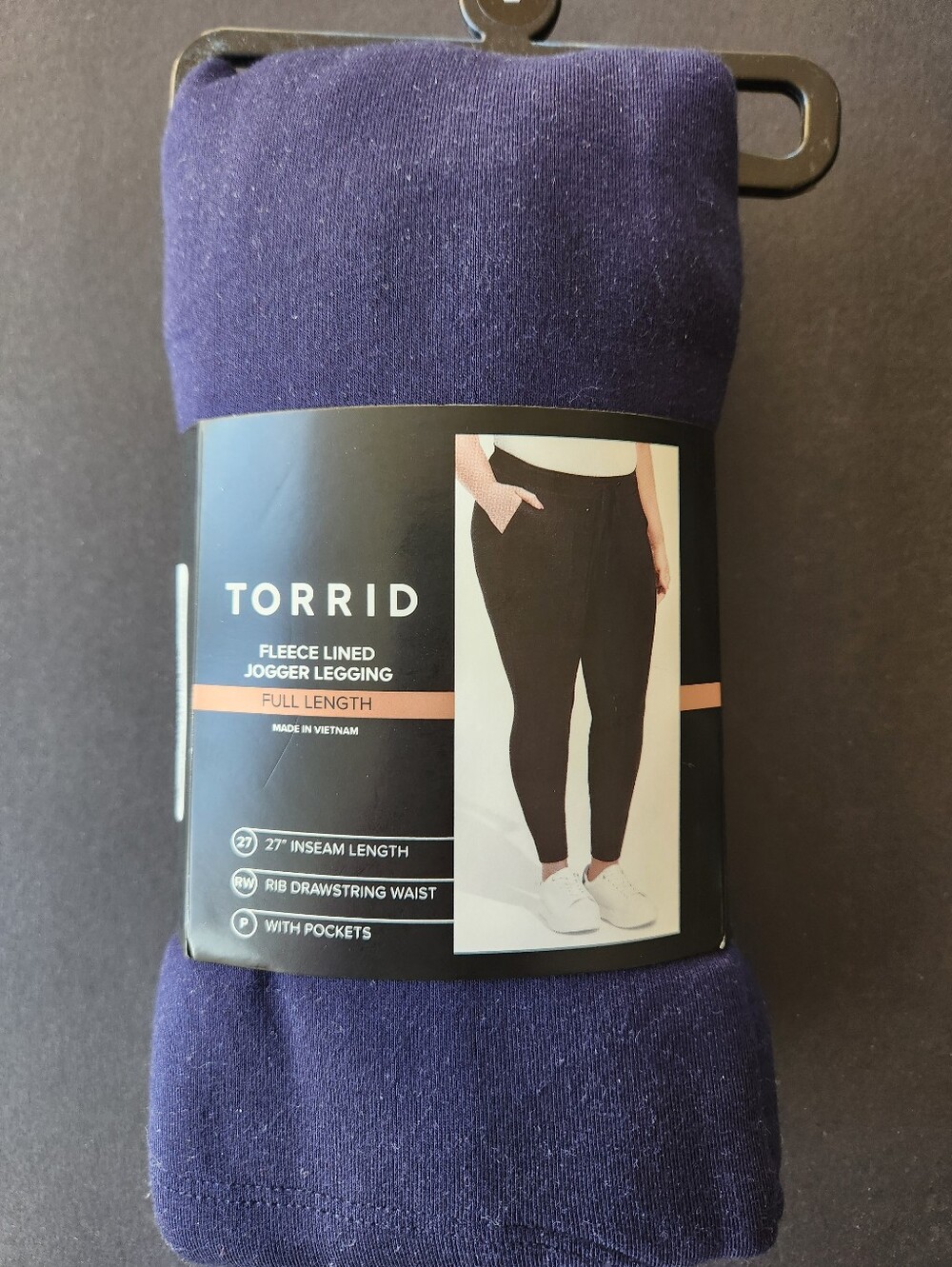 Torrid Full Length Fleece Pocket Jogger Legging In The Colour Peacoat (Navy)